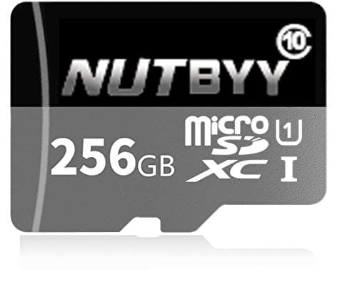 NUTBYY Micro SD Card 256GB High Speed Class 10 Micro SD SDXC Card with Adapter