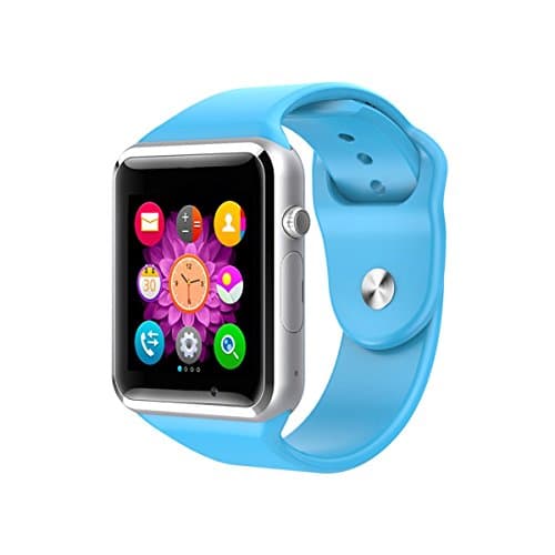 EasyDy Smartwatch Bluetooth Smart Watch Phone Reloj Inteligente Android with Camera E152 (Blue)