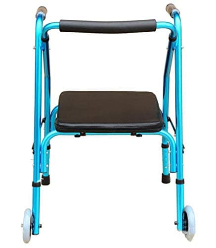 ACVXZ Walker Four Wheel Roller Walker Bath Chair Hand Push Walker Elderly Auxiliary Walker with seat