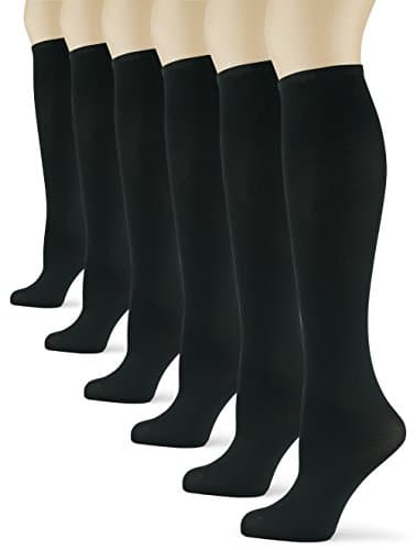 Sox Trot Women's Solid Knee High Trouser Socks, Silky Soft Thin Material, Tall Boot Socks 3 Pairs