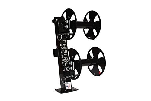 12" BLACK Heavy-Duty FIXED-BASE Double Welding Cable Lead Reel Holds up to 200' of 1/0 Cable
