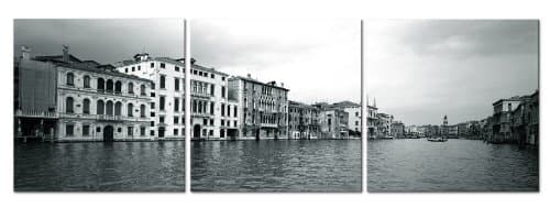 VENICE Ready to Hang 3 panel set Modern Wall Art Print Mounted on Fiberboards/Better than Canvas Prints (8"x8"x0.4"(each panel)X3Panels)