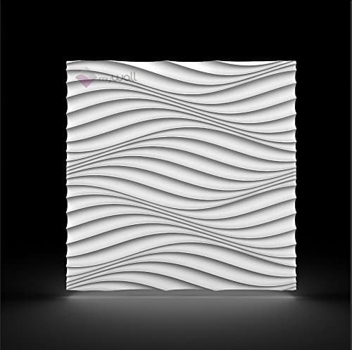 New 3D Decorative Wall Panels - 3D Wall Boards - 3D Wall Cladding - Premium - Wind - 600 x 600 mm ( Pack 14 pcs / 5,04 sqm )