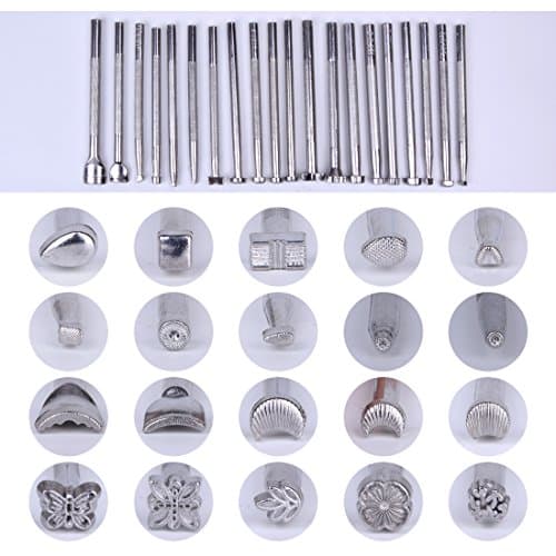 Hotusi 20pcs DIY Leather Working Saddle Making Tools Craft Tool Kits for Leather Craft Working