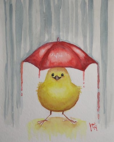 Art print, Happy Yellow Bird