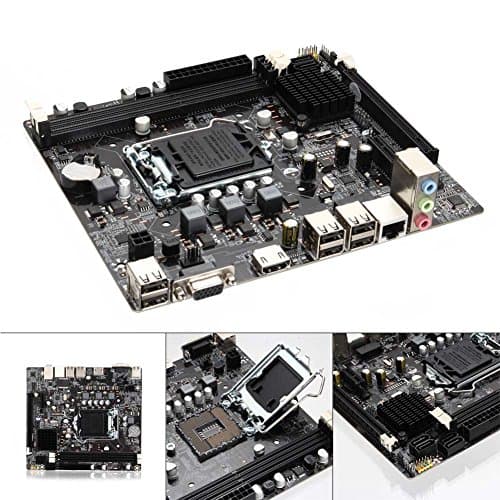 Abboard 1155 DDR3 Computer Motherboard PCIE Micro ATX Board for Intel H61 Socket LGA Support Core i7