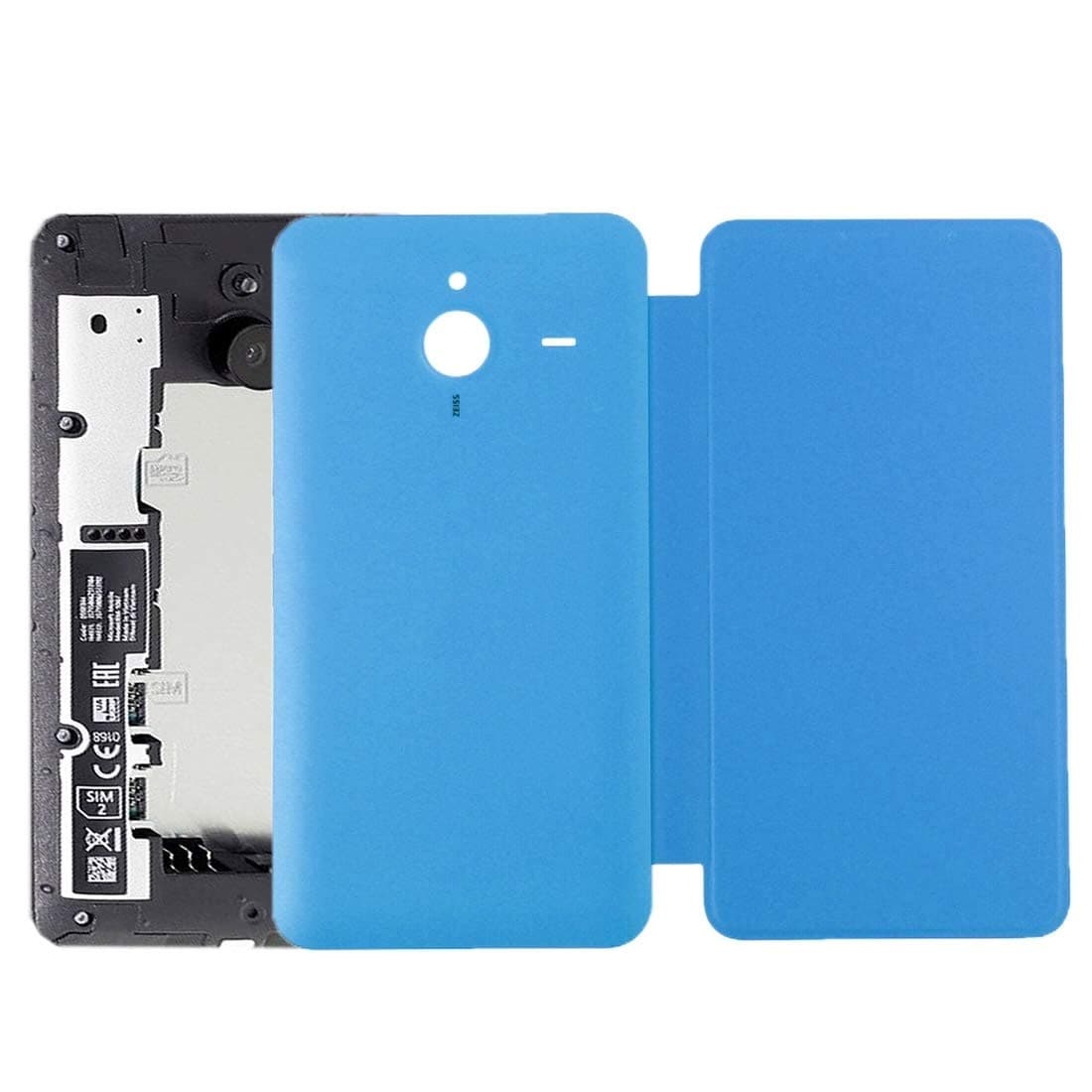 Xtmcce DIFZU Component Horizontal Flip Leather Case + Plastic Back Cover for Microsoft Lumia 640XL (Black) Kit (Color : Blue)