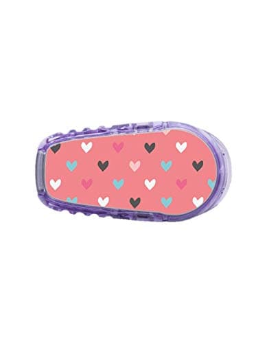 Dexcom G6 Sensor Transmitter Vinyl Sticker (Heart to Heart) - Pack of 2