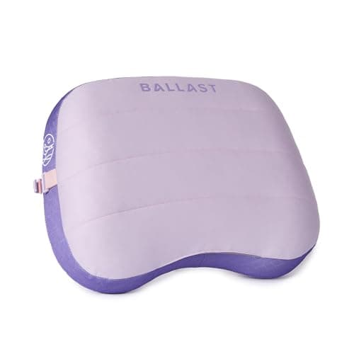 Ballast Beach Pillow – Comfy, Durable & Compact, Stays Put on Windy Beaches with Patented Sand Pouch, Inflatable Pillow for Beaches, Pools, Camping, Festivals and Travel (Starlight Purple)