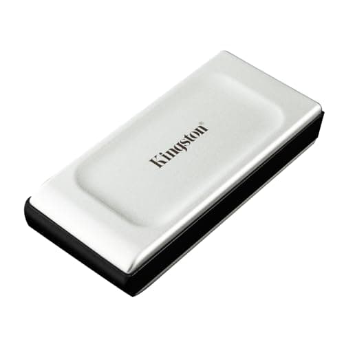 Kingston Xs2000 2Tb High Performance, Read/Write Speeds Up to 2,000Mb/S, Pocket-Sized Portable External Ssd Sxs2000/2000G, Silver, Usb3.2_Gen_2_X_2