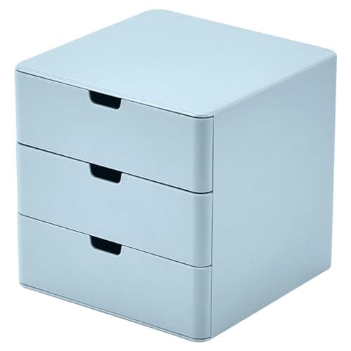 Dalanpa 3-Drawer Vanity Organizer, Compact Storage Organization Drawers Blue