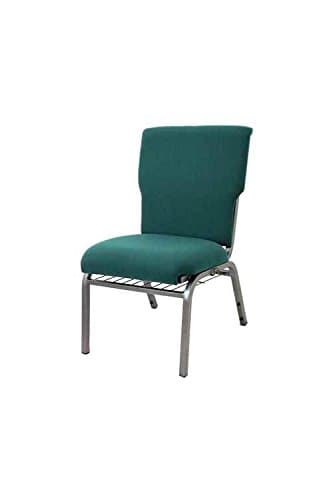 McCourt 18 in. Auditorium Stacking Chair (Forest Green)