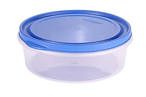 MAGICBOX Plastic Classic Round Airtight Transparent Storage Box Container , 4 L
