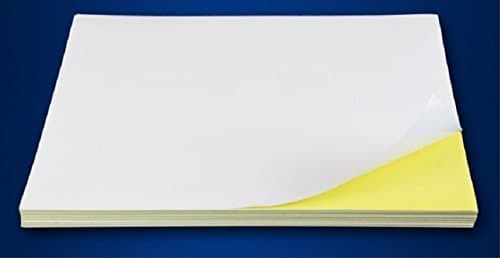 100 Sheets A4 Blank White Self Adhesive Labels Sticker Paper Writable/Laser Print (Glossy)