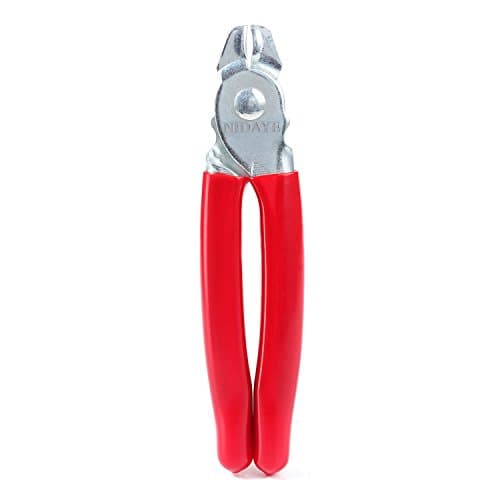 Straight Hog Ring Pliers Kit ‚ Auto Upholstery Installation Tool for Bungee/Shock Cords/Animal Pet Cages/Bagging/Traps/Sausage Casing/Meat bags/Fencing/Railing by NIDAYE