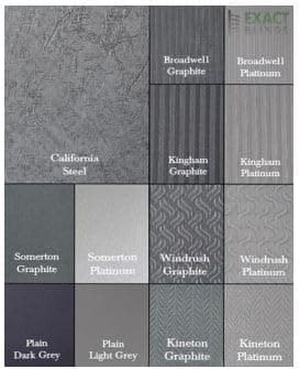 PACK OF 20 SLATS - Grey Custom Made Vertical Blind Replacement SLATS/LOUVRES 89mm (3.5 inch) Wide FREE HANGER, WEIGHT AND CHAIN.