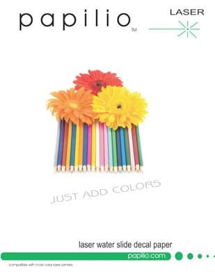 Laser Premium Waterslide Clear Decal Paper, 3 Sheets