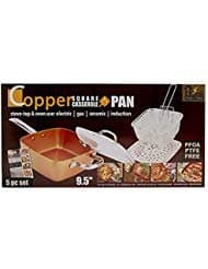 Home Innovations Copper Square Casserole Pan 5 Pc Set 9.5"