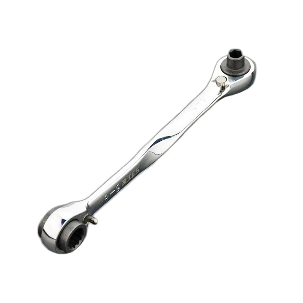 SEIWEI Twin Ended Reversible Ring Ratchet Spanner Double Box End Wrench Twist 4 in 1 Chrome Alloy Steel 4-5mm 6-8mm