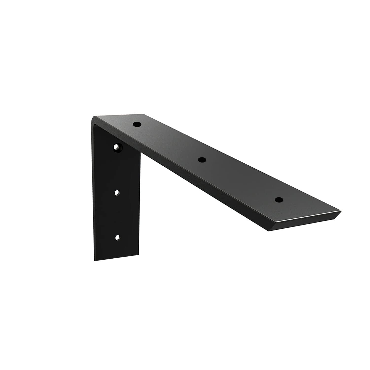 WINKER Countertop Support Bracket 1 Pack Heavy Duty Hidden L Shelf Bracket 10" x 6" x 2.5" Metal Corbels for Quartz/Granite/Wood/Concrete/Laminate Countertops, Black