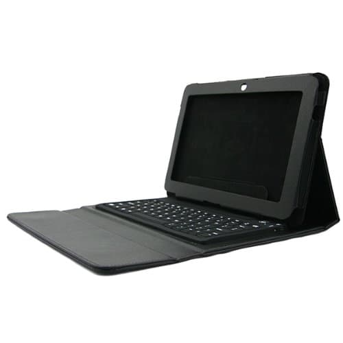 Phaetonnice Wireless Bluetooth Keyboard Leather Cover Case for Samsung Galaxy Tab 10.1 P7500/P7510
