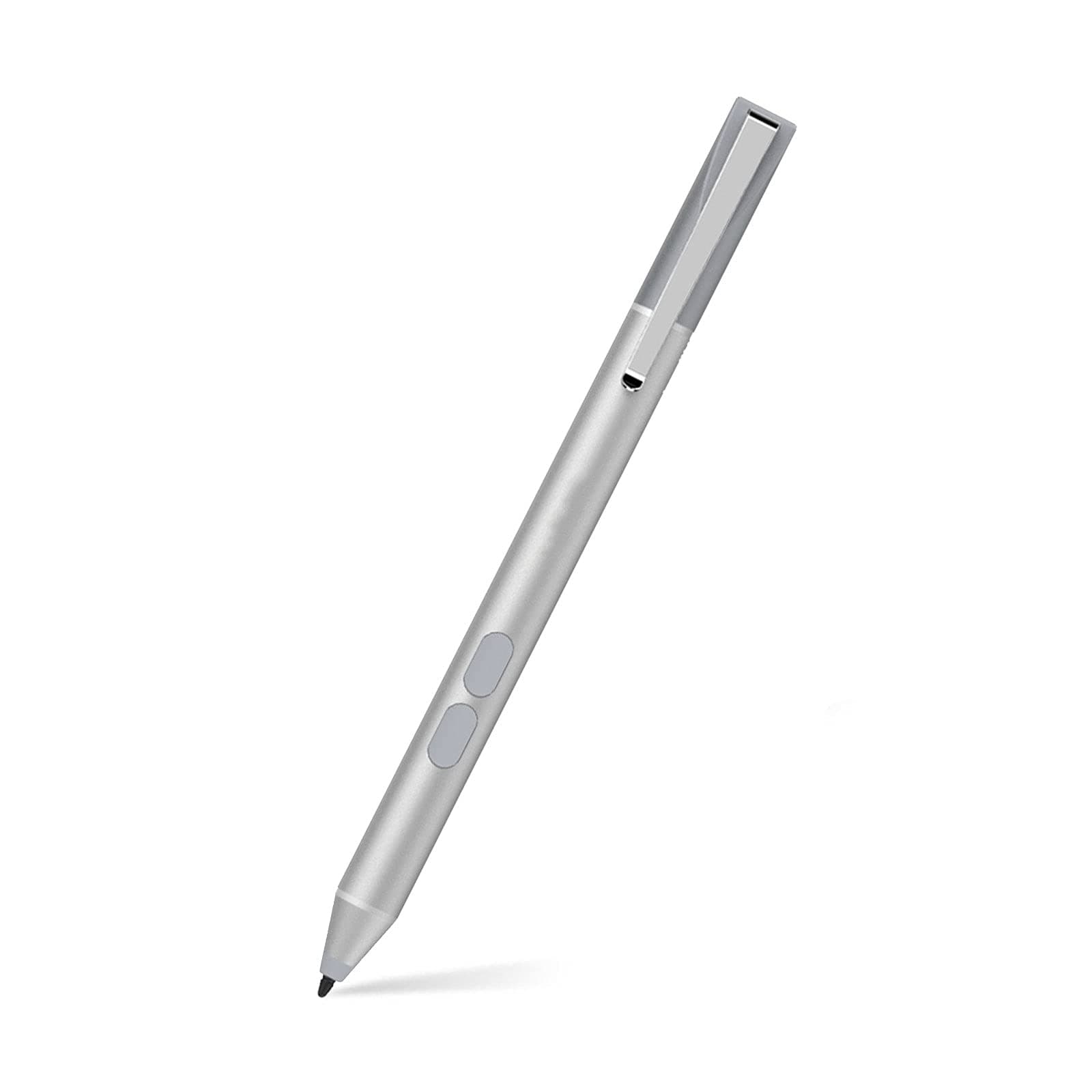 Pen for Microsoft Surface, Built-in Battery, 1024 Pressure Sensitivity, Tilt & Palm Rejection, 1 Pen tip Attached, for Surface Pro/Go/Book/Studio/Laptop Series(Silver)