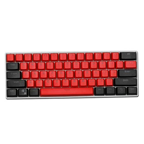 Taide Shine-Through Keycaps,61 Key ANSI Layout OEM Profile PBT Thick Keycaps for 60% Mechanical Keyboard (Color 51)
