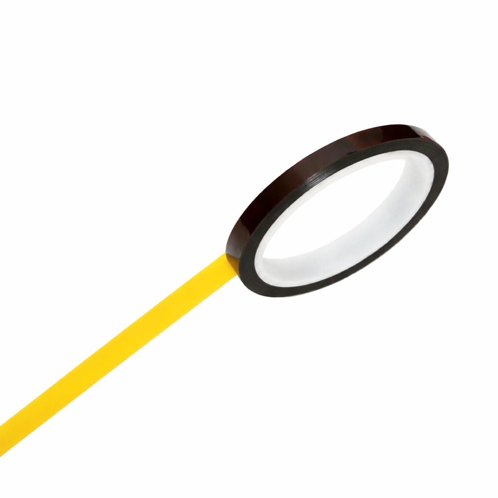 Tapes Master 3/8" x 36 Yds 1 Mil Polyimide High Temperature Heat Resistant Tape with Silicone Adhesive, No Residue