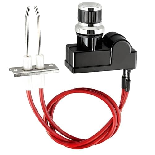 MCAMPAS Double Ignition Kit – Universal Push Button Electronic Igniter with 450mm Spark Plug Wire | Compatible with Gas Fireplaces, Ovens, Heaters, Kitchen Appliances