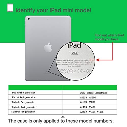 LEDNICEKER Kids Case for iPad mini 1/2/3/4/5 7.9-inch, Light Weight Shockproof Handle Kickstand Cover for iPad mini 5th/4th/3rd/2nd/1st Generation, Green