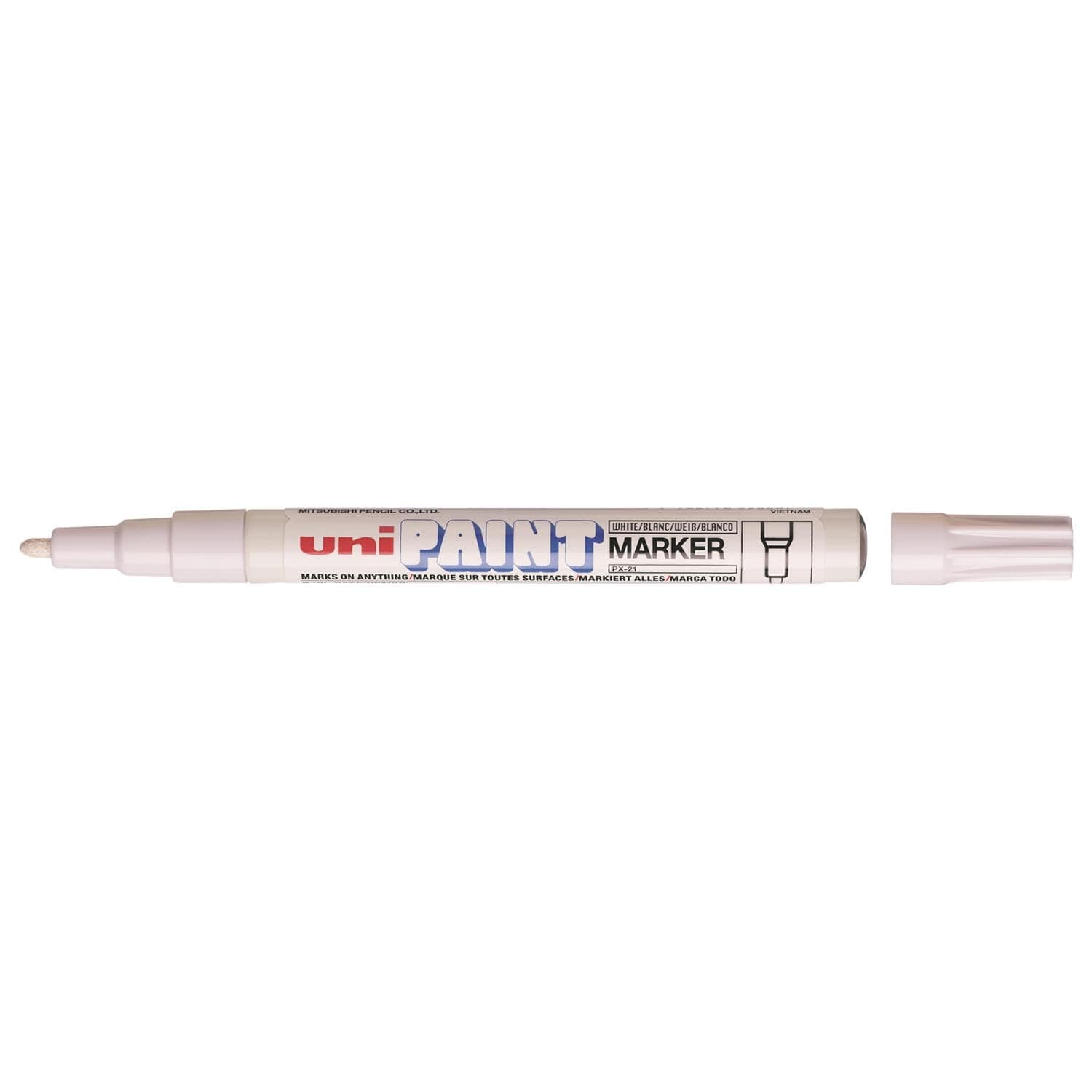 718966 PX-21 White Fine Tip Permanent Marker - White