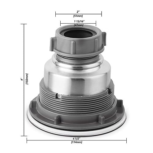 Serene Valley 3-1/2-inch Kitchen Sink Strainer Assembly, 304 Premium Stainless Steel Construction with Removable Deep Waste Basket and Sealing Lid