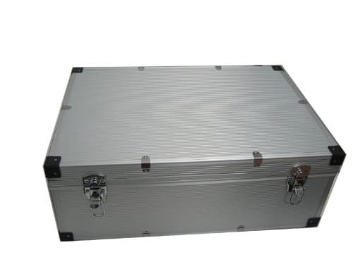 210 CD DVD Blu-Ray or Game Media Discs Premium Aluminum Storage Carrying Case Silver