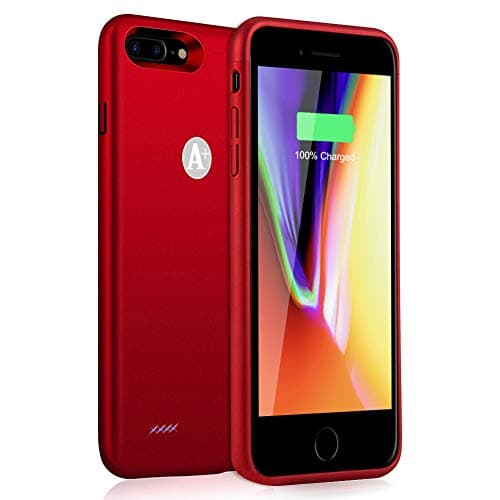 Battery Case for iPhone 6s Plus/6 Plus, 4000mAh Conqto Portable Protective Power Charging Case Compatible with iPhone 6 Plus/6s Plus (5.5 inch) Rechargeable Extended Battery Charger Case-Red