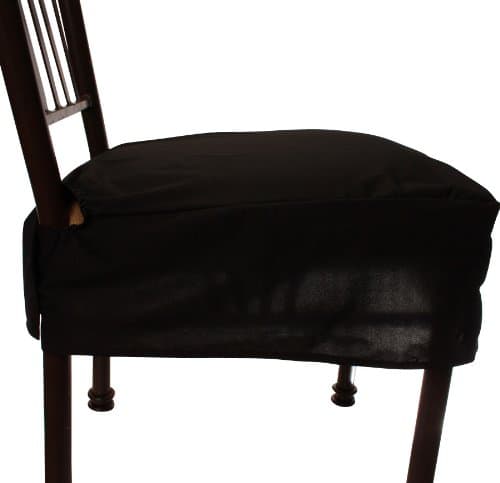 Everyday Elegance Dining Chair Cover, Ebony Black, 2-Pack