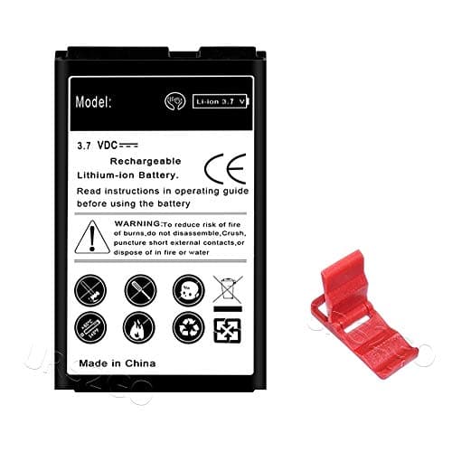 Long Lasting 1350mAh Extended Slim Replacement Battery + Folding Bracket for LG 442BG Straight Talk/TracFone/Net10…