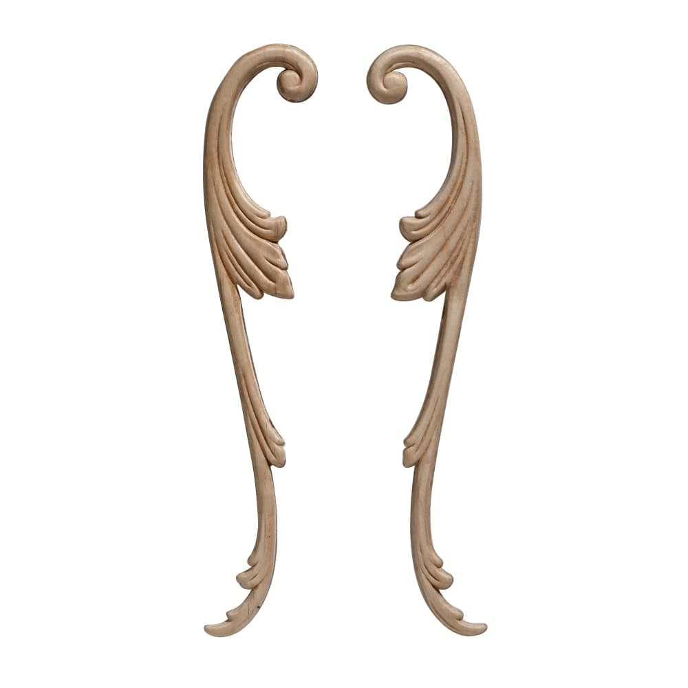 Birch Scroll Onlay Ornament Moulding (2-Pack) 7/32 in. x 10-3/8 in. x 2 in.