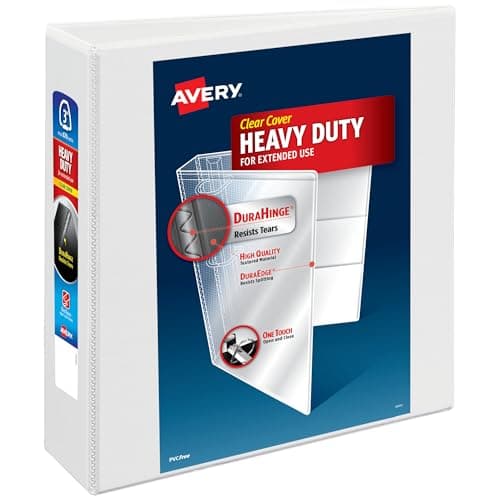 Avery Nonstick Heavy-Duty EZD Reference View 3 Inch White Binder (79193)