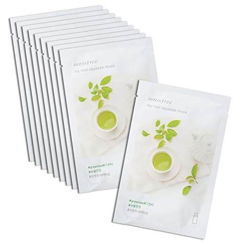 innisfree It's real squeeze mask (10 pack, Green Tea)