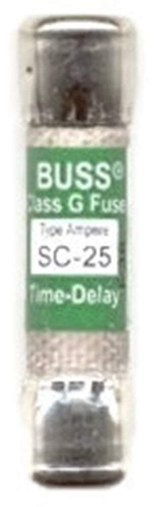BUSSMANN BK/SC-25 SC Series Time Delay 300 VDC / 480 VAC 25 A Ø 10.3 x 35.8 mm Cartridge Fuse - 1 item(s)