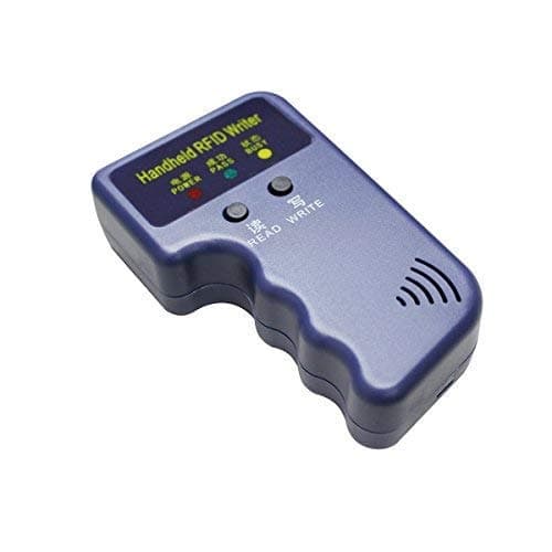 ETEKJOY Handheld 125KHz RFID ID Card Reader Writer Copier Duplicator + 5PCS Writable Key Fobs/Tags