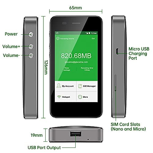 GlocalMe 4G Mobile Hotspot (G3 Black)