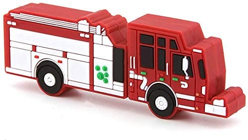 128GB USB 2.0 Flash Drive Novelty Cute Fire Fighting Truck Shaped Cartoon Pen Drive Thumb Drive Memory Stick Pendrive