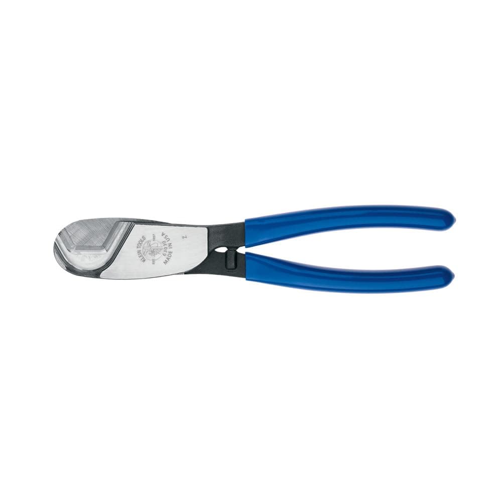 Klein Tools 63030 Cable Cutter, Coaxial Cable Cutter cuts up to 1-Inch Aluminum and Copper Coaxial Cable with One-Hand Shearing, Blue