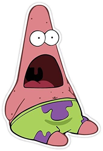 ManKiaPro Patrick Sponge Bob Vinyl Sticker Decal 3"x5"