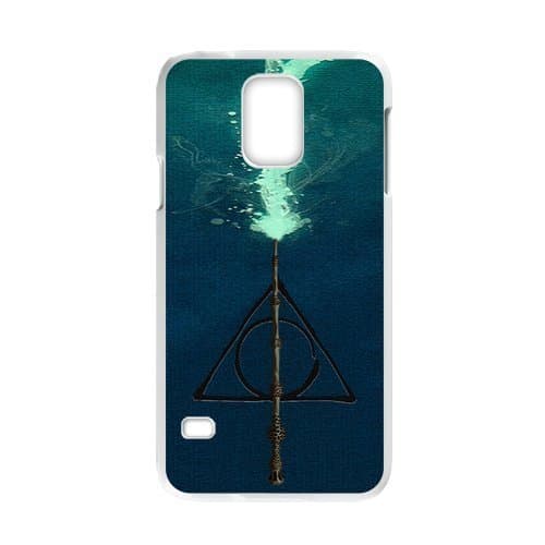 Harry Potter Deathly Hallows Magic Wand Pattern Vintage Cool Personalized Blue Case For Samsung Galaxy S5 - Custom Personalized Hard Plastic Phone Case Shell Back Cover Protective Case