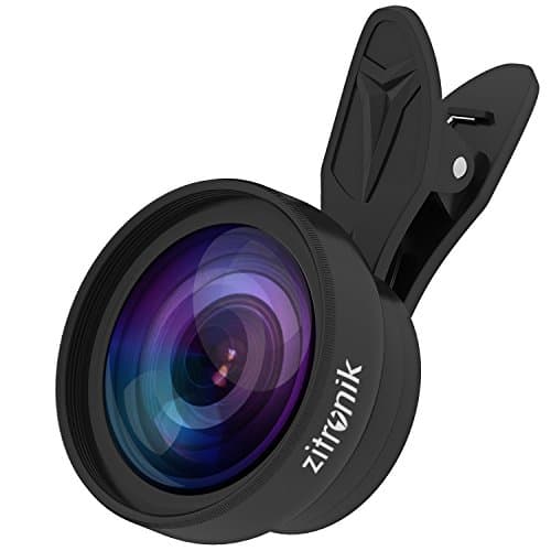 Zitronik 2-in-1 HD Camera Lens Kit Bundle with 0.6X Wide Angle Lens, 15X Macro Lens and Clip-On Lens for Smartphones