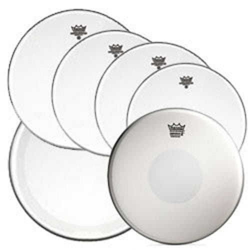 Remo Clear Emperor Standard Sizes Drum Head Pre Pack (with 14" Emperor X Snare Drum Head and 22" Clear Powerstroke 4 Bass Drum Head)
