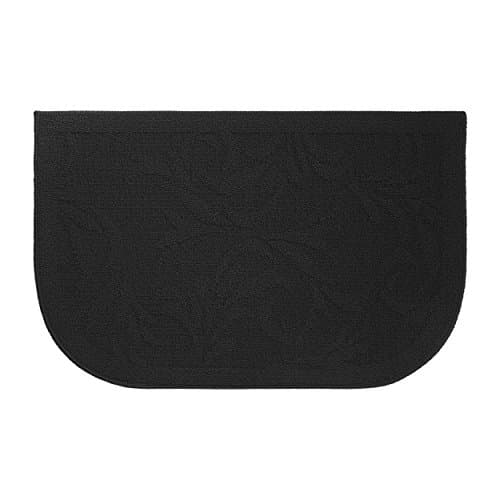 Structures Textured Loop 18"x28" Slice Wedge Shaped Kitchen Rug, Begonia in Black, 18 x 28