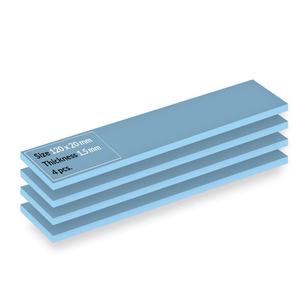 ARCTIC TP-3: Premium Performance Thermal Pad, 120 x 20 x 1.5 mm, (stackable to 2.0 mm without performance loss), 4 Pieces - High Performance, particularly soft, ideal gap filler, bridging gaps